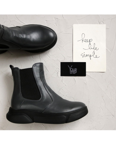 Челсі із сірої шкіри Арт. 12-1/187