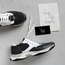 Шкіряні кросівки сірого кольору - Арт.Om-1(Крос3)