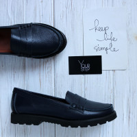 Мокасины из синей кожи флотар Арт. 05-10SE