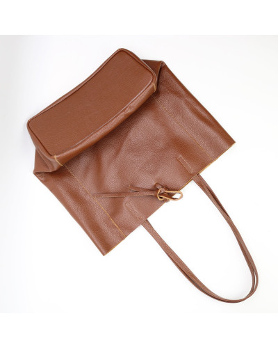 Шопер з рудої шкіри флотар Арт. YS-4080