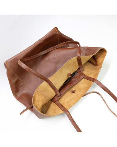 Шопер з рудої шкіри флотар Арт. YS-4080