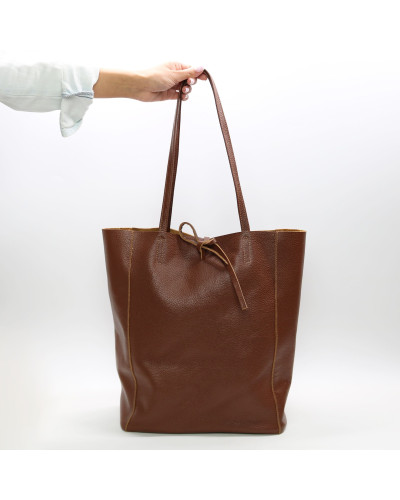 Шопер з рудої шкіри флотар Арт. YS-4080