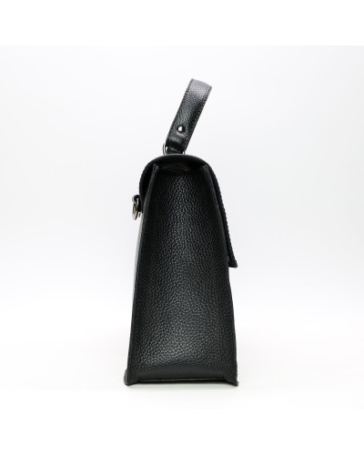 Шкіряна сумка чорного кольору Арт. YS-1001