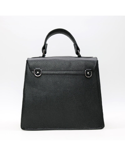 Шкіряна сумка чорного кольору Арт. YS-1001