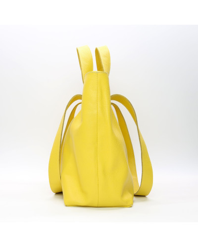 Сумка-трансформер з жовтої шкіри флотар Арт. YS-6052