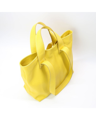 Сумка-трансформер з жовтої шкіри флотар Арт. YS-6052