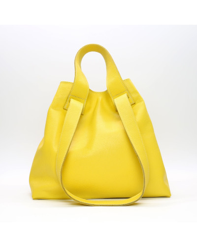 Сумка-трансформер з жовтої шкіри флотар Арт. YS-6052