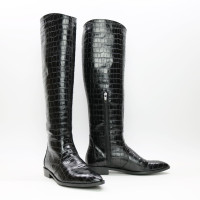 Високі чоботи під рептилію Арт. 104-5