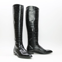 Високі чоботи під рептилію Арт. 104-5