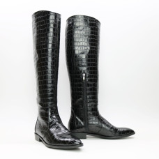 Високі чоботи під рептилію Арт. 104-5