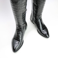 Високі чоботи під рептилію Арт. 104-5