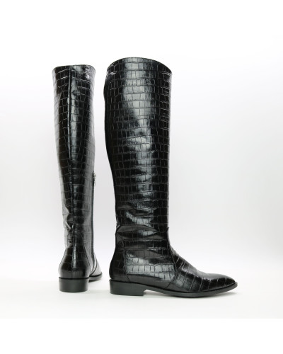 Високі чоботи під рептилію Арт. 104-5