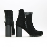 Ботильоны из черного велюра  Арт. 52-5