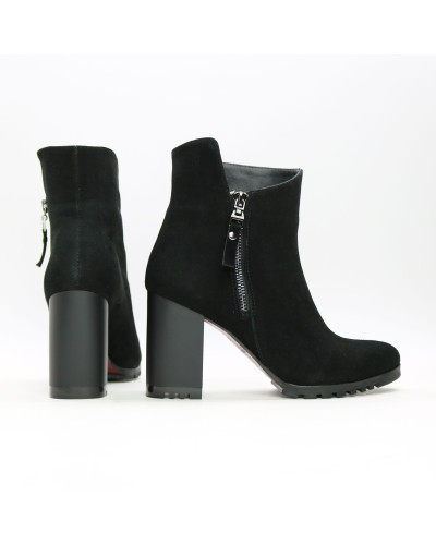 Ботильоны из черного велюра  Арт. 52-5