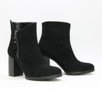 Ботильоны из черного велюра  Арт. 52-5