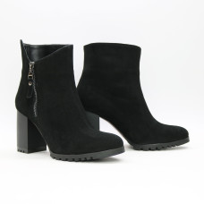 Ботильоны из черного велюра  Арт. 52-5