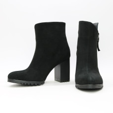 Ботильоны из черного велюра  Арт. 52-5