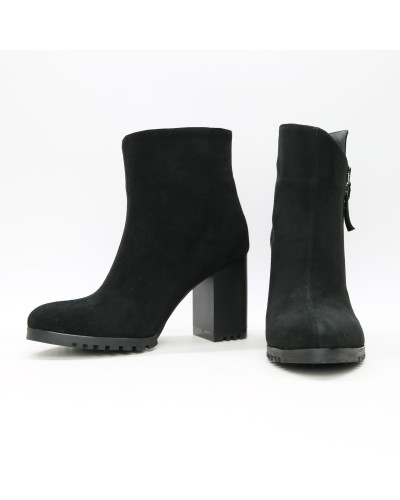 Ботильоны из черного велюра  Арт. 52-5