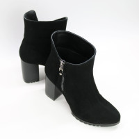 Ботильоны из черного велюра  Арт. 52-5
