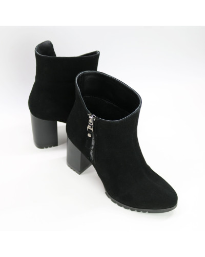Ботильоны из черного велюра  Арт. 52-5