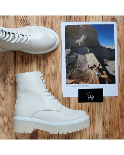 Бежеві шкіряні черевики Арт. As-8/22