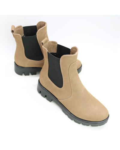 Челсі з бежевого нубуку Арт. 12-1(S2)