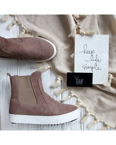 Челсі з бежевого велюру Арт. 12-1/21613