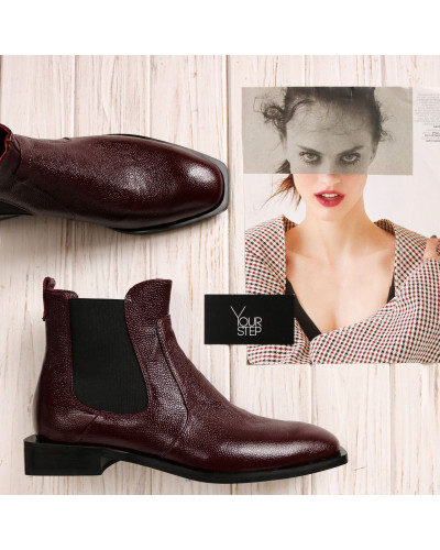 Бордові Челсі із квадратним носом Арт. 105-2