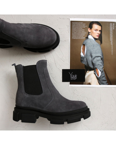 Челсі з темно-сірої замші Арт. 12-1/260