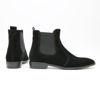 Чорні Челсі із замші з гострим носиком Арт. 104-3