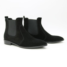 Чорні Челсі із замші з гострим носиком Арт. 104-3