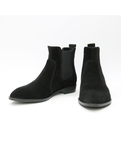 Чорні Челсі із замші з гострим носиком Арт. 104-3