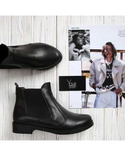 Челсі зі шкіри кольору шоколад Арт. 176-2V