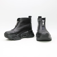 Ботинки из черной кожи с молнией спереди Арт. As-7/21098