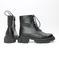 Чорні шкіряні черевики Арт. As-8/21074