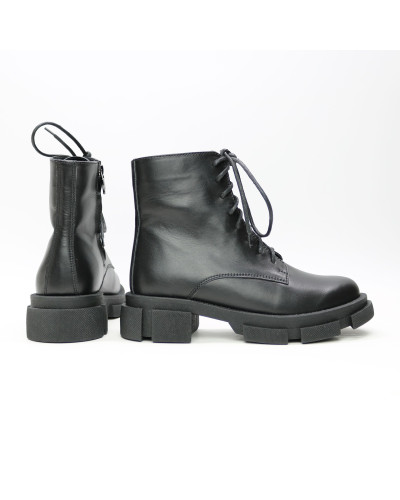 Чорні шкіряні черевики Арт. As-8/21074