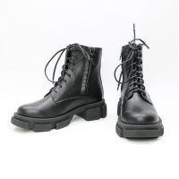 Чорні шкіряні черевики Арт. As-8/21074