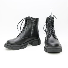 Чорні шкіряні черевики Арт. As-8/21074