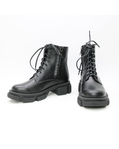 Чорні шкіряні черевики Арт. As-8/21074