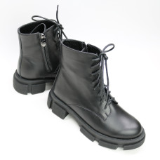 Чорні шкіряні черевики Арт. As-8/21074