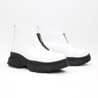 Ботинки из белой кожи с молнией спереди Арт. As-7/247