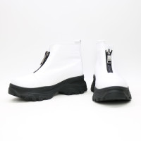 Ботинки из белой кожи с молнией спереди Арт. As-7/247