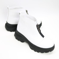 Ботинки из белой кожи с молнией спереди Арт. As-7/247