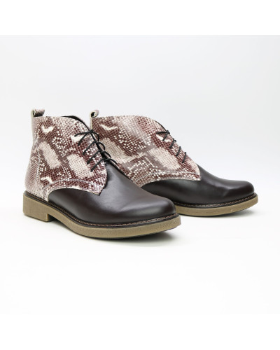 Черевики із шоколадної шкіри Арт. 12-20(Sn4)