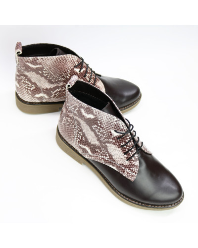 Черевики із шоколадної шкіри Арт. 12-20(Sn4)