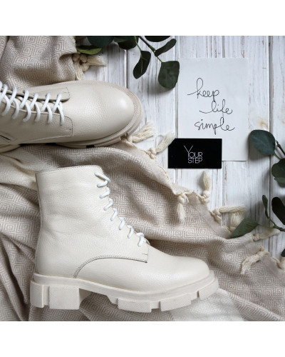 Черевики із бежевої шкіри Арт. As-8/21074