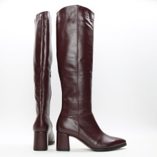 Класичні чоботи зі шкіри на підборах Арт. 657-14/47Ок