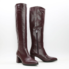 Класичні чоботи зі шкіри на підборах Арт. 657-14/47Ок