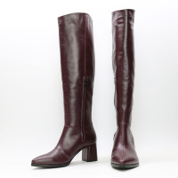 Класичні чоботи зі шкіри на підборах Арт. 657-14/47Ок