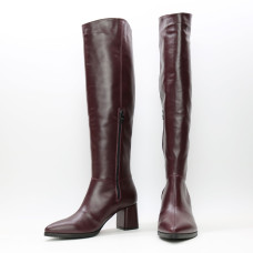 Класичні чоботи зі шкіри на підборах Арт. 657-14/47Ок